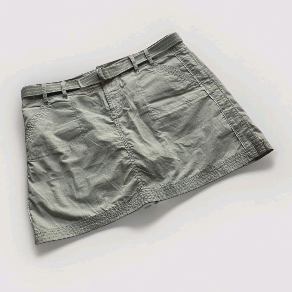Sonoma lifestyle Petite 100% cotton Khaki Beige golf skort Removeable Belt  14